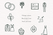 Wedding Icons, Hand Drawn Clipart SV, an Icon by ValeryDan (Thumbnail 4 of 4)