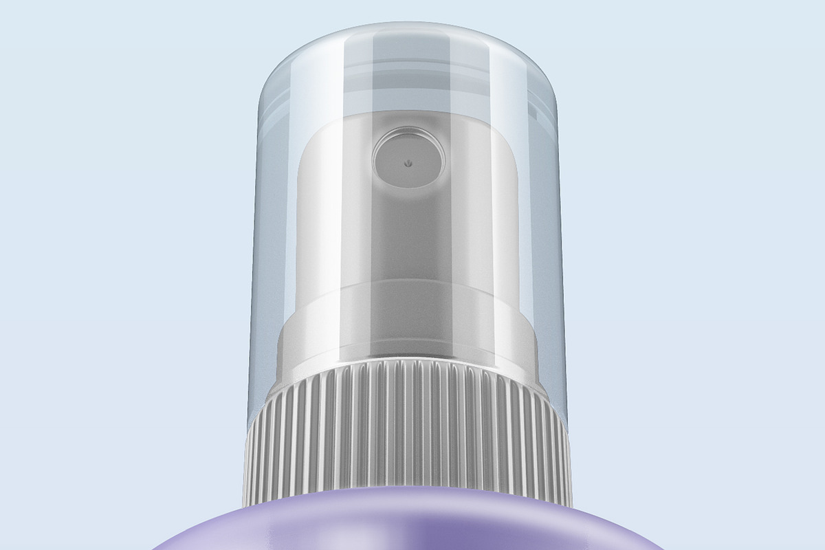 Clear Bottle with Pump Mockup, a Packaging Mockup by Reformer Mockup (Photo 2 of 6)