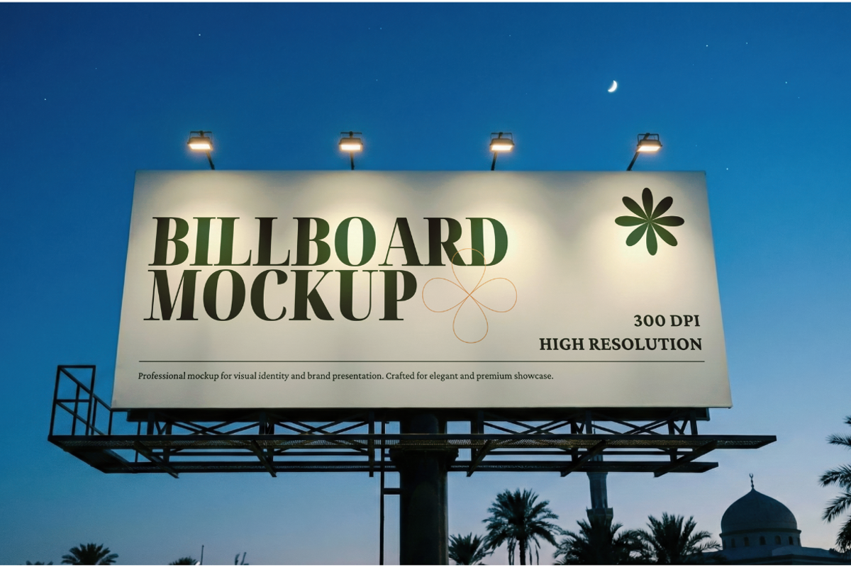 Ramadan Billboard Mockup PSD Templat, an Advertising Mockup by Attype (Photo 1 of 4)