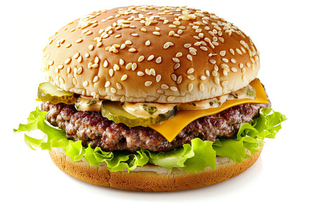 Delicious Hamburger With Cheese and, a Photo by Iftikhar Alam