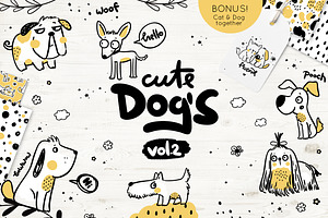 Cute dog's illustration vol.2