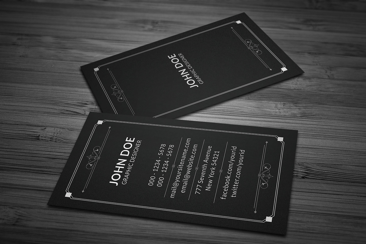 Elegant Vertical Business Cards, a Business Card Template by Galaxiya (Photo 6 of 8)
