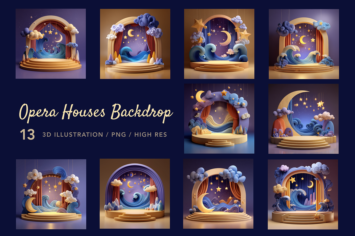 Opera House Backdrop, a Decorative Illustration by Typedreams.site (Photo 1 of 7)