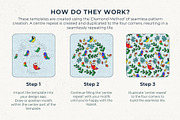 6 Seamless Pattern Templates (Vol 2), a Pattern Graphic by Fern & Quill (Thumbnail 7 of 12)