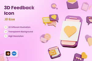 3D Feedback Icon