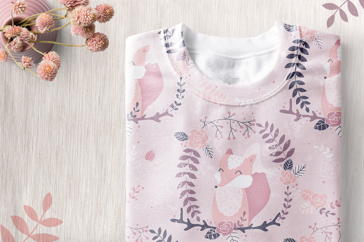 Cute foxes patterns and clipart, a Pattern Graphic by Inna Moreva (Photo 4 of 7)