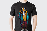 Stylish Tiger clipart, an Object Graphic by DreamerStarCo (Thumbnail 5 of 8)