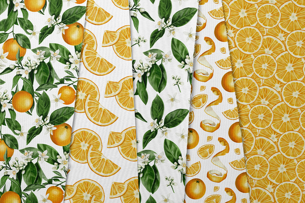 Oranges flowers and fruits clip art, a Food Illustration by Alena Sid (Photo 12 of 14)