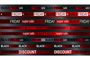 Set of Black Friday and sale ribbons, an Object Illustration by Tati_Kli