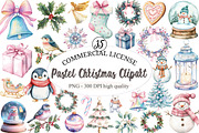 Pastel Christmas Clipart, an Illustration by designcity5 (Thumbnail 1 of 5)