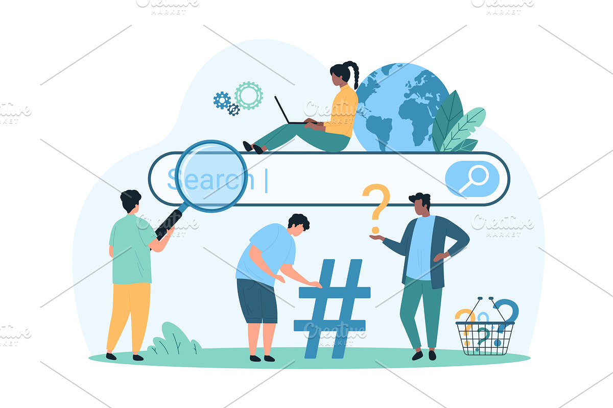 Searching information Internet web, an Object Illustration by Flashvector