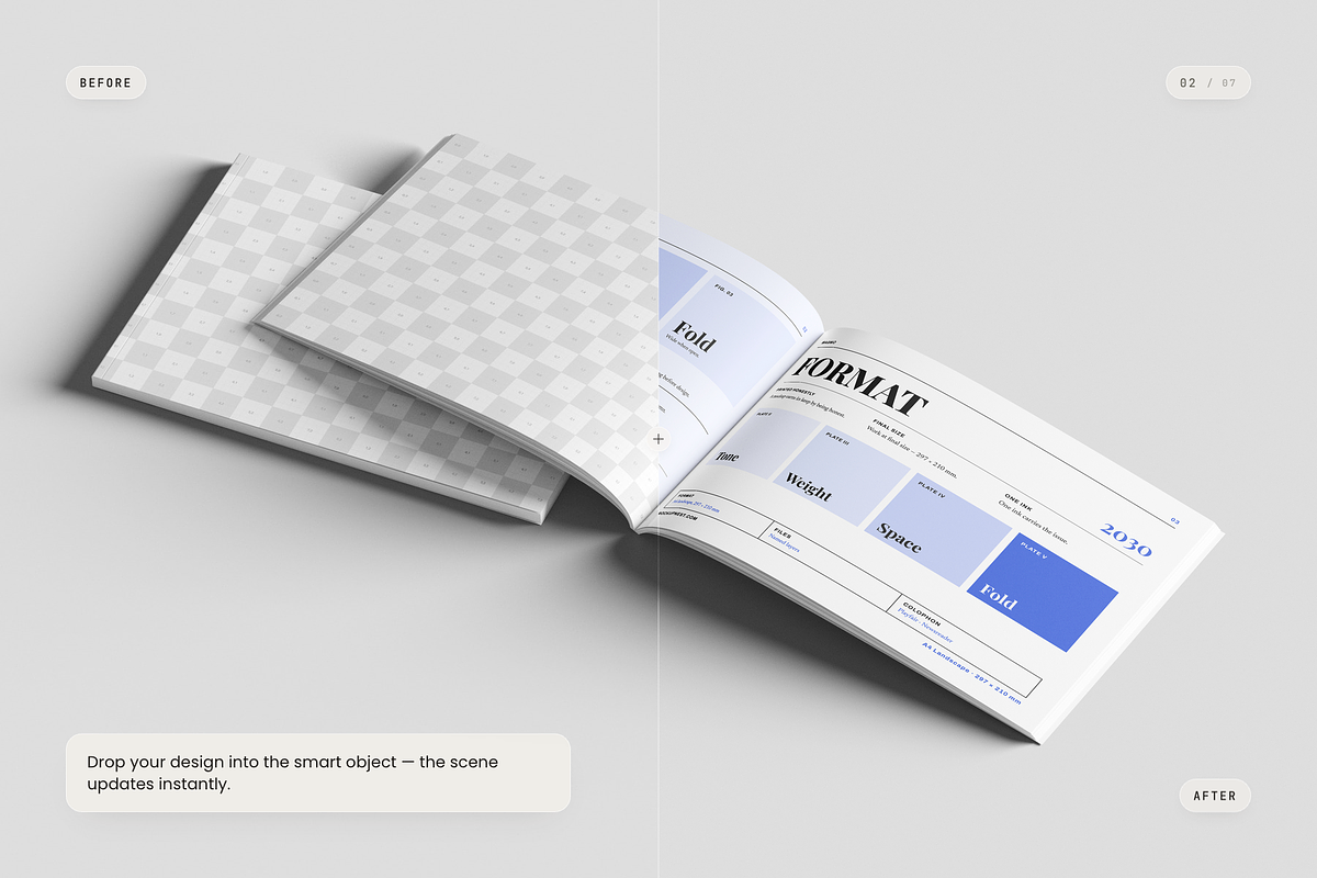 A4 Landscape Magazine Mockup, a Books & Magazine Mockup by Toasin Studio (Photo 2 of 7)
