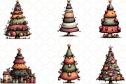 Christmas Tree Clipart, an Illustration by Black Bird Studio (Thumbnail 6 of 6)