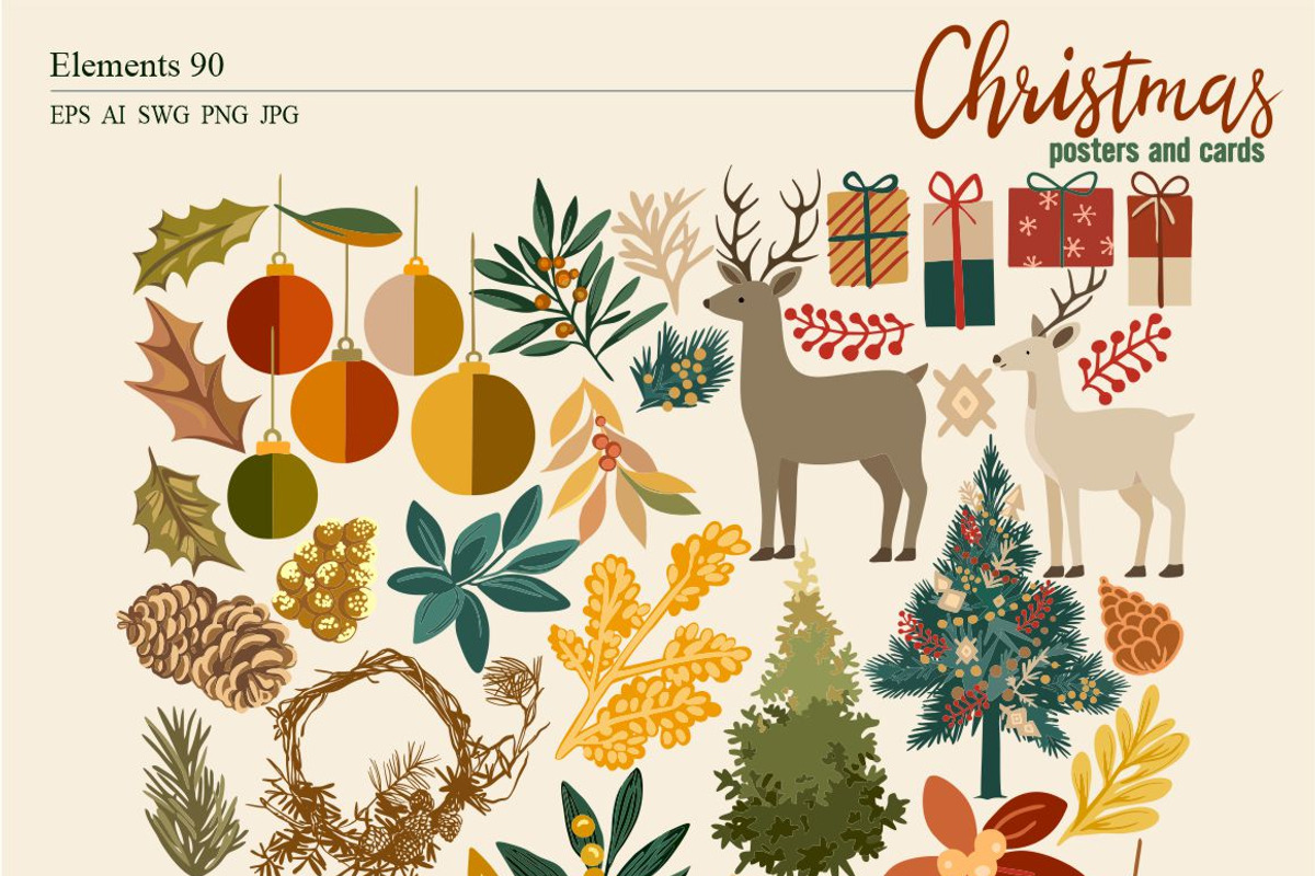 Christmas Posters and Cards, an Object Graphic by Collection by VY (Photo 3 of 7)