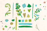 Crayon Botanical Leaves Clipart Set, a Decorative Illustration by Lucyinyourheart (Thumbnail 3 of 3)
