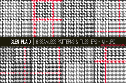 Vector Glen Plaid Patterns, a Pattern Graphic by SubwayParty