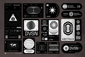 Brutalism Label Shapes Graphic Asset, an Object Graphic by Fortunes Co