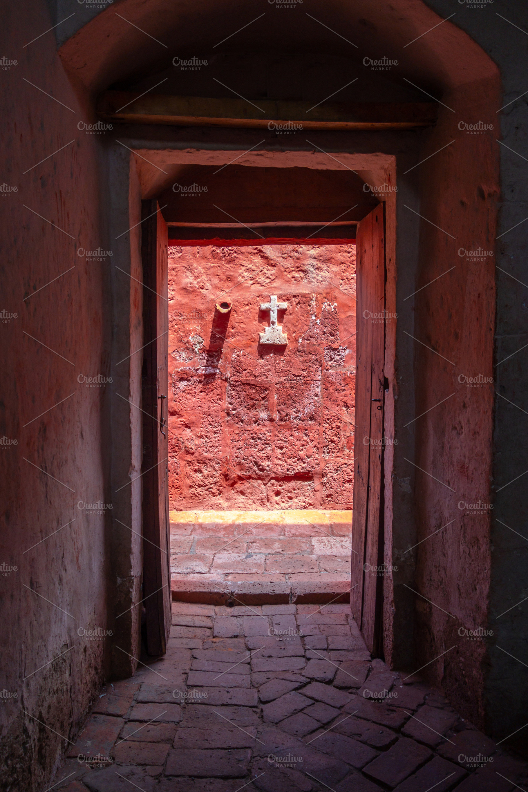 Santa Catalina Monastery Courtyard in Arequipa, Peru, an Architecture Photo by GoodGoods