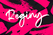 Reginy - Textured Brush Font, a Script Font by StringLabs (Thumbnail 1 of 8)