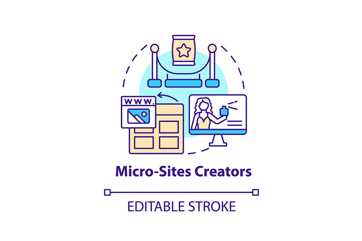 Micro sites creators concept icon, an Icon by IMG Visuals
