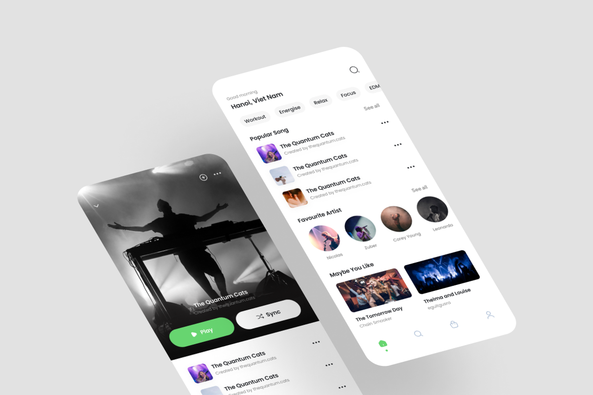 Musi - Music Play App UI Kit, an UI Kit Template by iDoodle Studio (Photo 4 of 4)