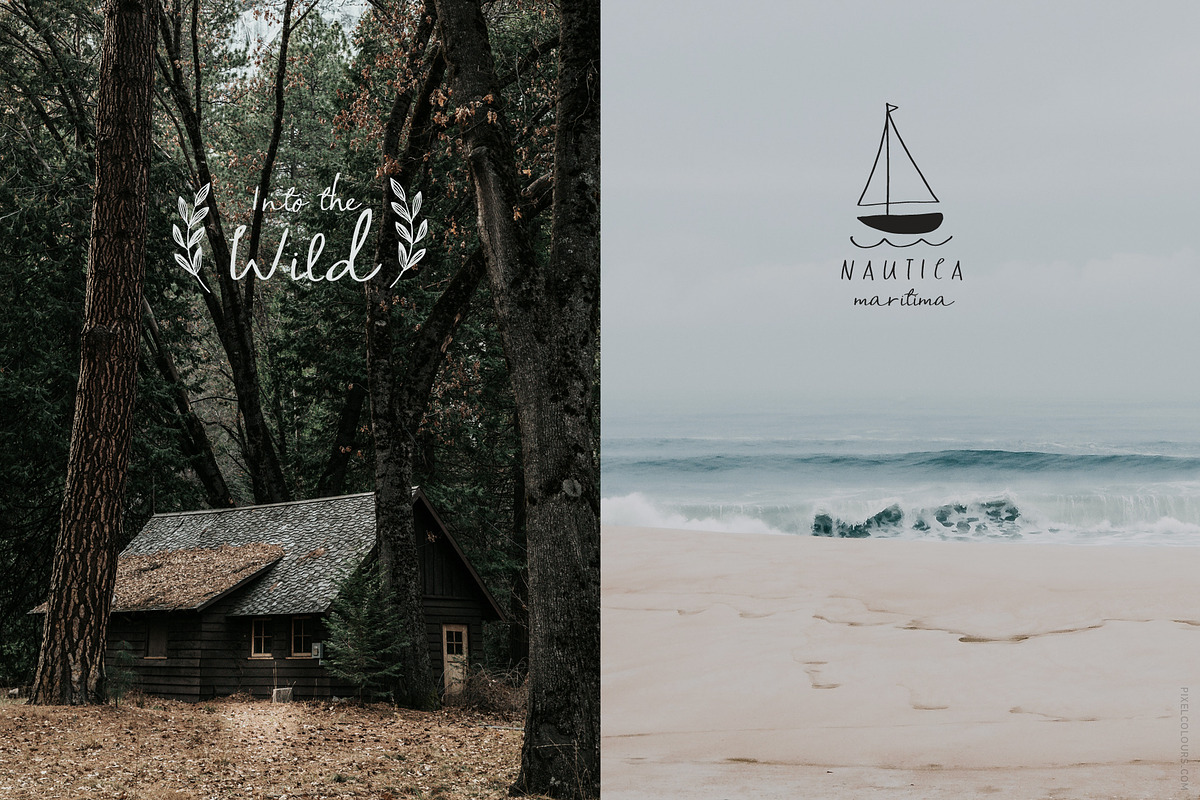 Script Font and Logos - Sage & Pink, a Script Font by pixelcolours (Photo 11 of 17)