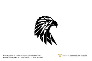 Geometric Eagle Head Logo, a Branding & Logo Template by Vectorium Studio