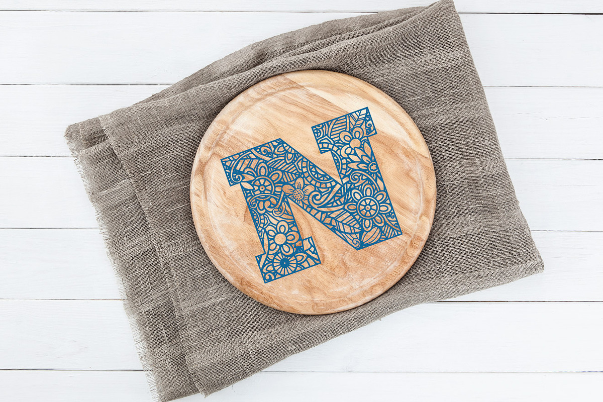 Mandala Alphabet SVG Cut File Bundle, an Illustration by OldMarket Designs (Photo 3 of 10)