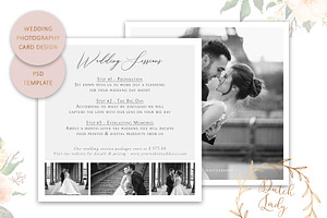 PSD Wedding Photo Card Template 5