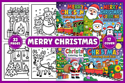 Merry Christmas Coloring Pages KDP, a Seasonal Illustration by Coco Bloom (Thumbnail 1 of 4)