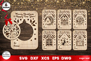 Christmas Greeting Cards Ornament, an Illustration by svgocean (Thumbnail 1 of 7)