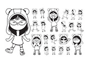 Cute Handrawn Girl Character, an Object Illustration by Invisual Studio (Thumbnail 4 of 9)