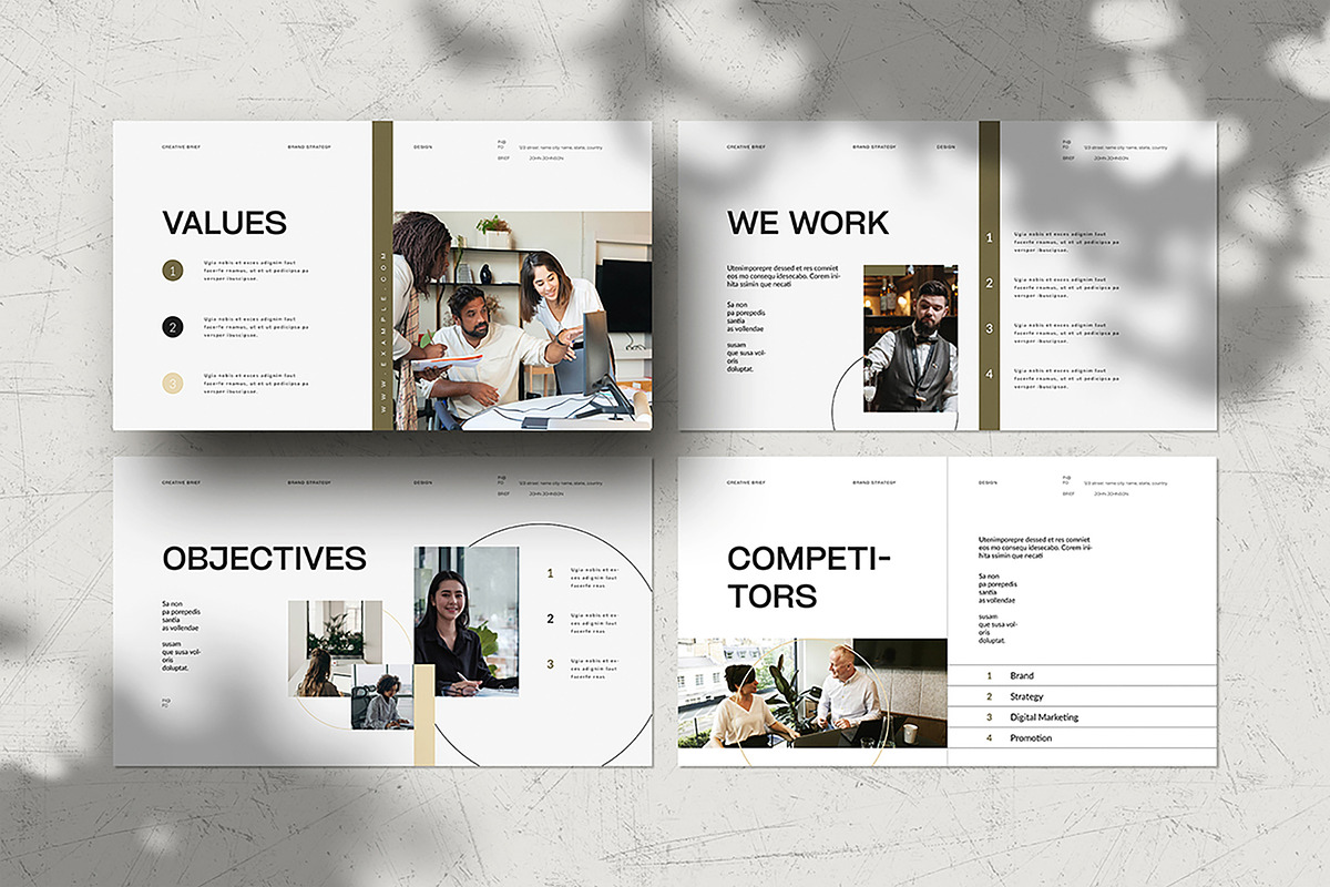 Creative Brief Template, a Presentation Template by White Graphic (Photo 5 of 8)