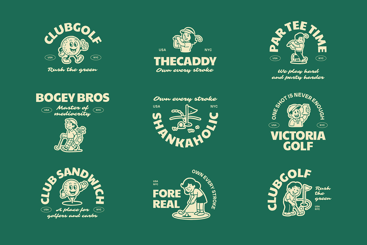 Golf Mascot Graphic, a Sport Illustration by Skilline Supply Co. (Photo 7 of 12)
