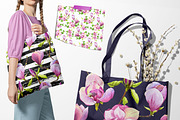 Repeating patterns with magnolias, a Graphic by Mona Monash (Thumbnail 2 of 12)