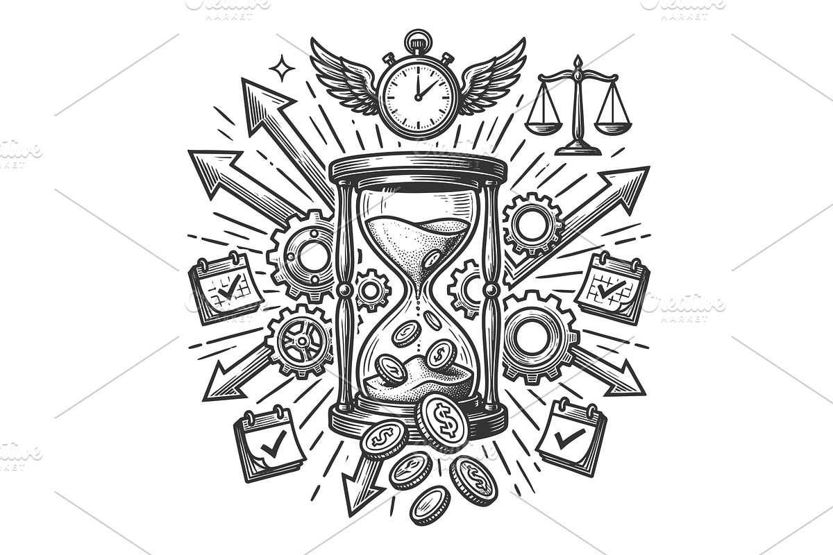 Time management productivity, a Finance Illustration by AlexArt
