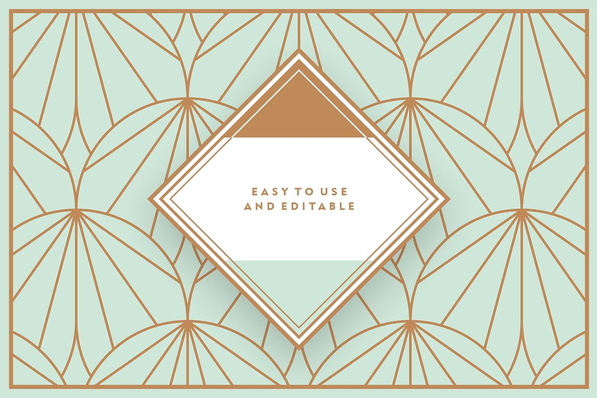 Fish Scale Art Deco Patterns, a Pattern Graphic by Firowerk (Photo 7 of 11)