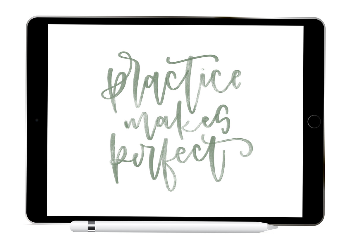 Smooth Procreate Lettering Brush, a Brush Add-On by Blue Strawberry Studio (Photo 2 of 5)