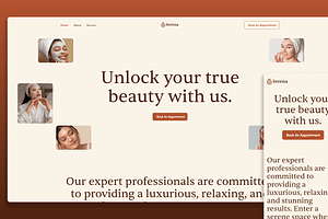 Serena: Spas & Salons Figma Template