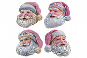 Rhinestone Santa Face Clipart, an Illustration by Daily.Designs (Thumbnail 4 of 4)