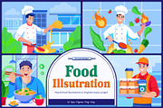 Food Illustration Art Set, a Food Illustration by Prosymbols (Thumbnail 1 of 9)