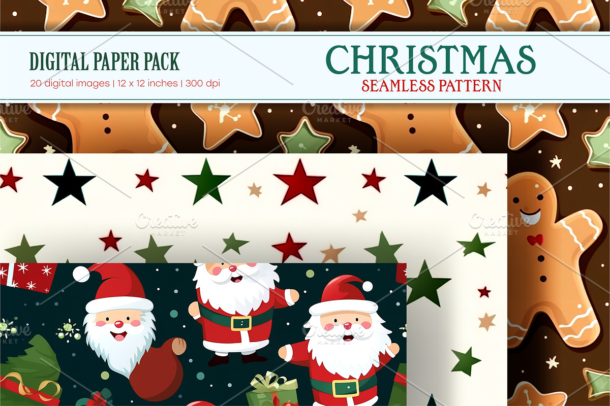 Christmas seamless pattern 04., a Texture Graphic by KENO Mascots (Photo 2 of 5)