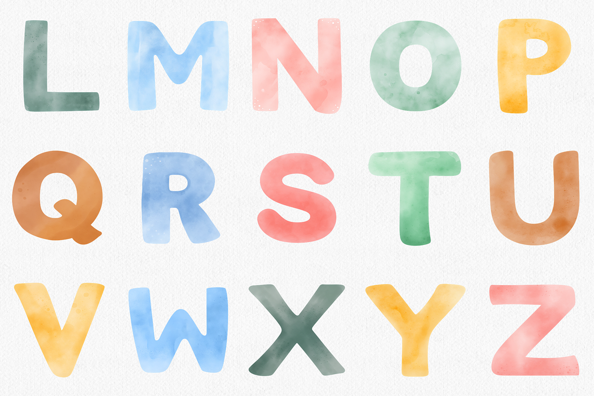 Watercolor Alphabet & Number Clipart, an Illustration by CropUp Creative (Photo 3 of 4)