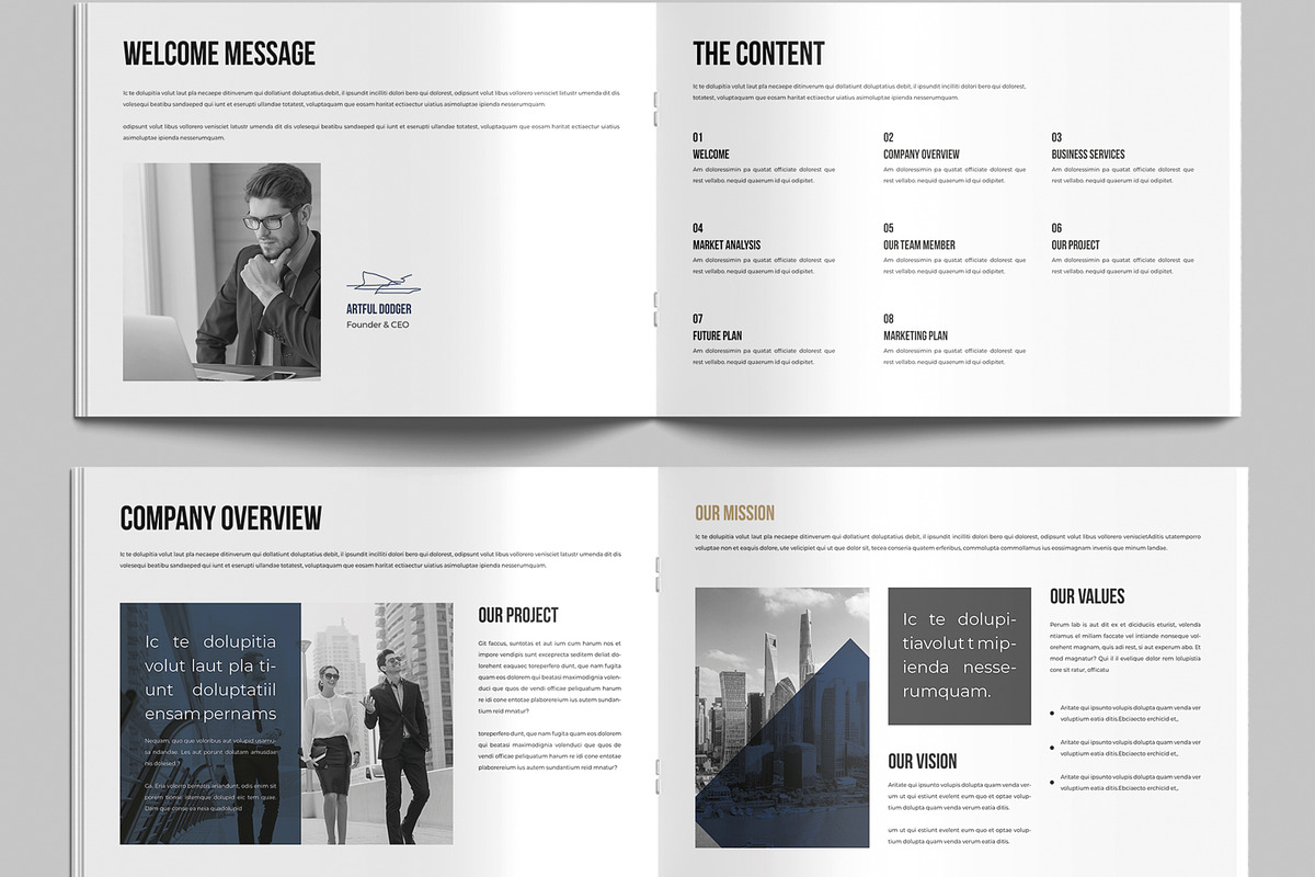 Professional Business Plan Landscape, a Brochure Template by MightyDesign (Photo 4 of 9)