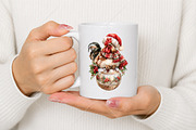 Whimsical Christmas Chicken Clipart, a Seasonal Illustration by Canvas Craft (Thumbnail 9 of 10)