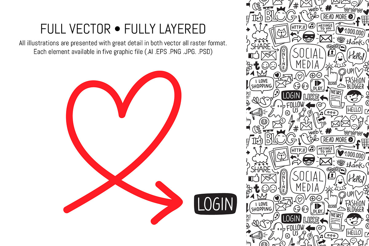 Social Media Illustration-Icon Pack, an Outline Icon by Pingebat (Photo 4 of 7)