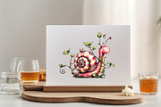 Whimsical Spring Snail Clipart Bundl, an Illustration by SVGArt (Thumbnail 5 of 9)