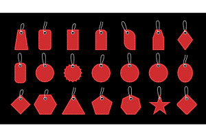 Template of blank red paper price, an Object Illustration by Vector Creator