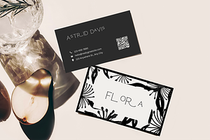 Floral Business Card Template Canva, a Business Card Template by LePosey Studio