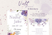 Watercolor Violet Floral Collection, a Decorative Illustration by Damian Roh (Thumbnail 9 of 14)
